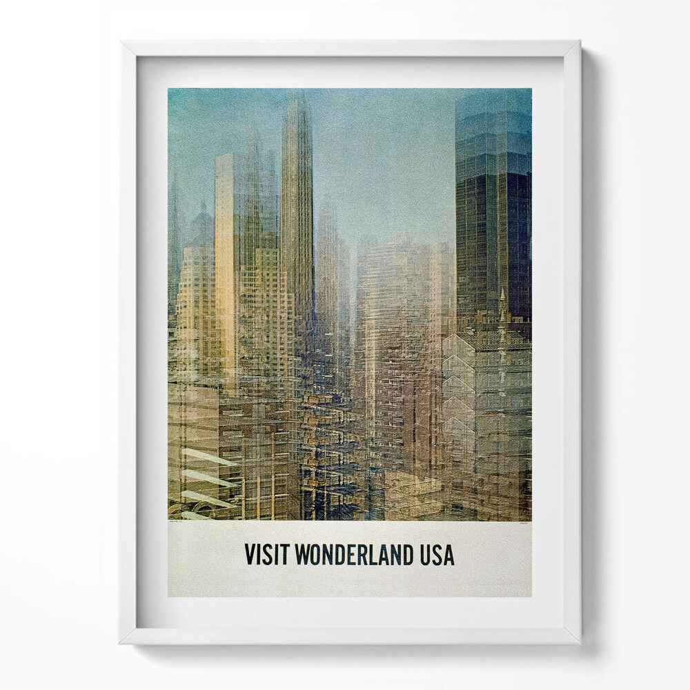 Tablou living cu rama Ilustrație a clădirii din SUA