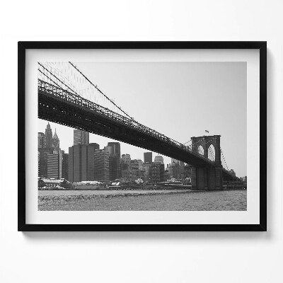 Tablou living cu rama Podul Brooklyn din New York