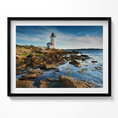 Tablou rama Far, stânci și cer