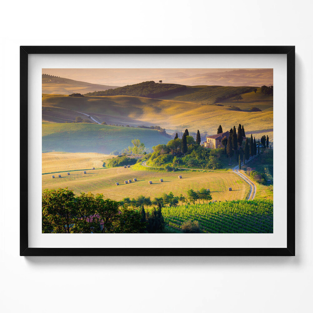 Tablou living cu rama Peisaj de vară primitor al câmpurilor