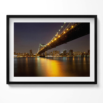 Tablou rama Podul Brooklyn iluminat din New York