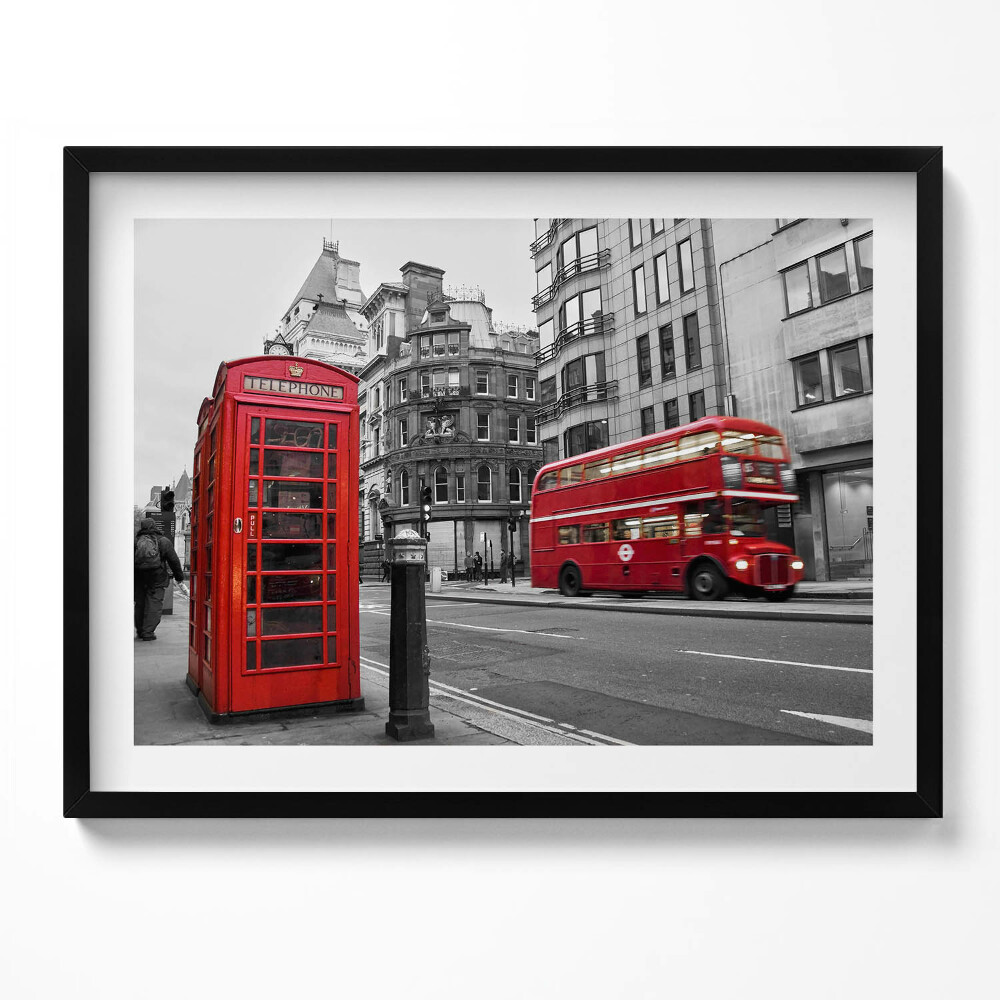 Tablou rama Autobuz american de epocă pe stradă