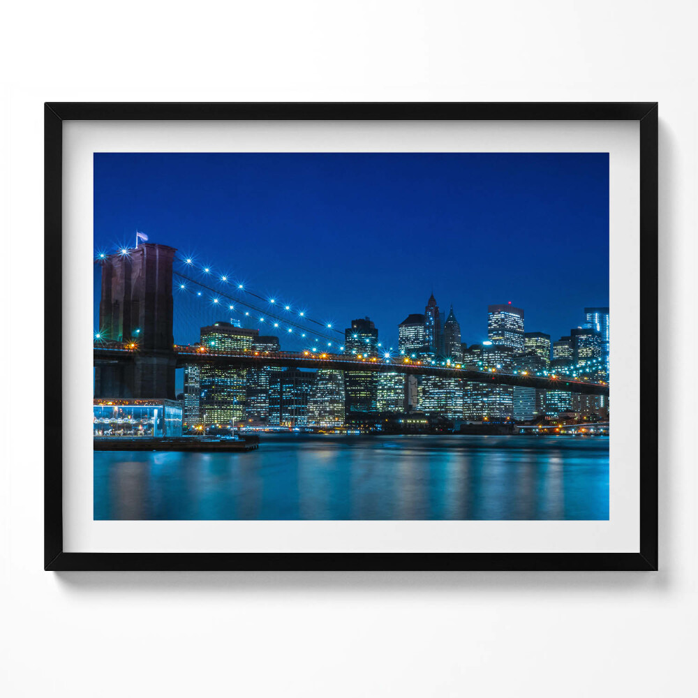 Tablou rama Podul Brooklyn noaptea - New York