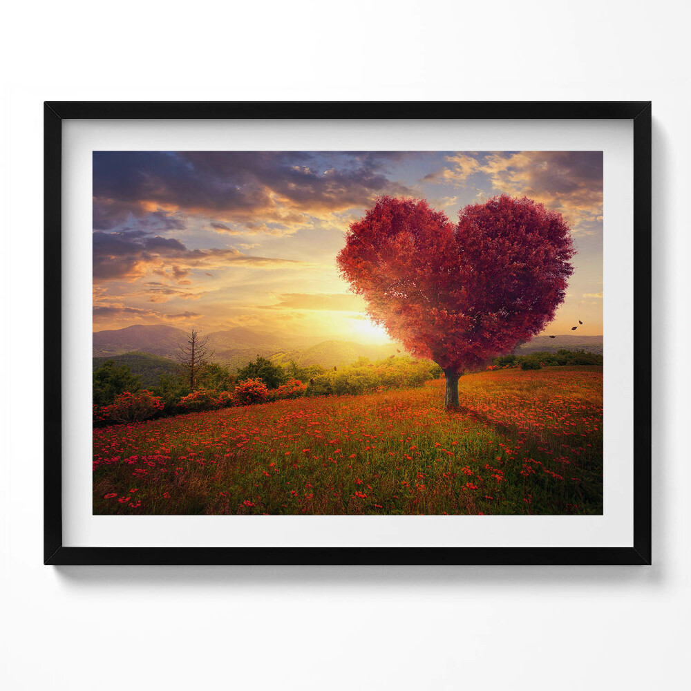 Tablou rama Copacul iubirii în formă de inimă