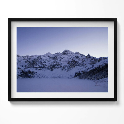 Tablou rama Peisaj al munților acoperiți de zăpadă