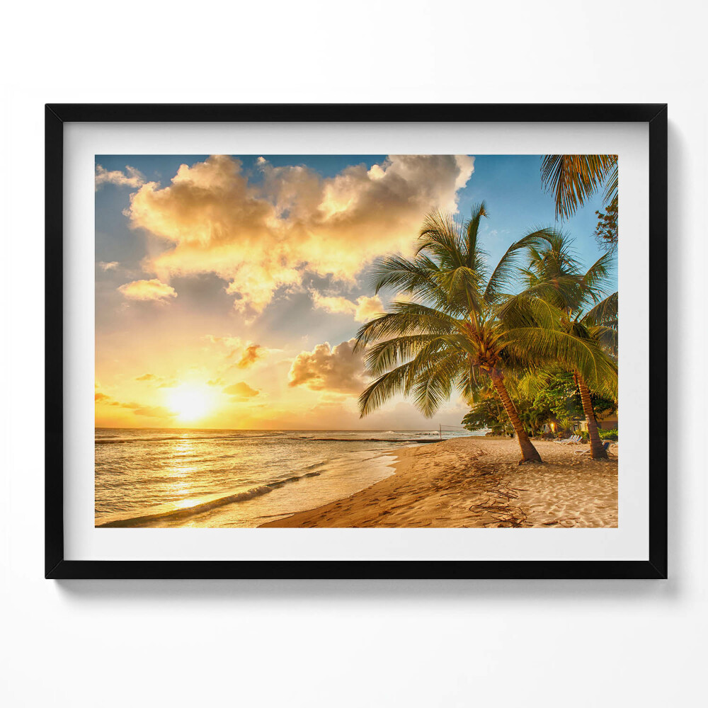 Tablou rama Palm Beach și mare la apus