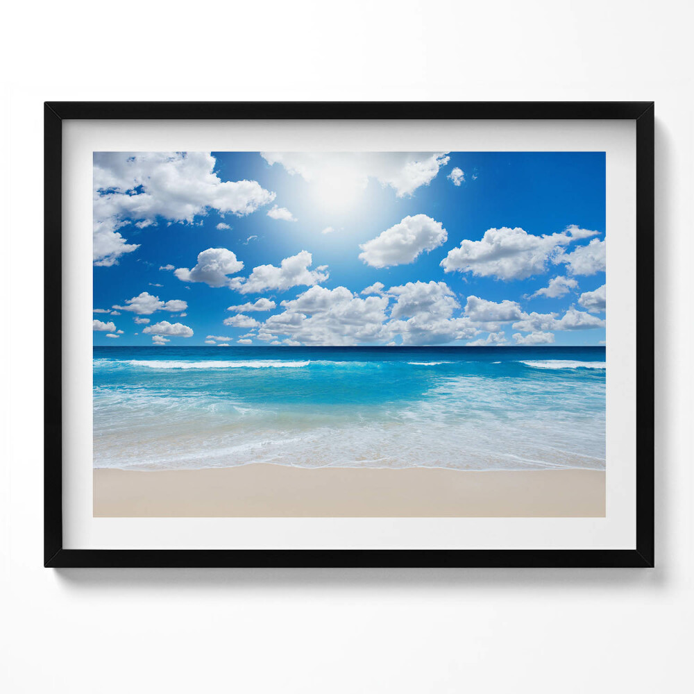 Tablou rama Plajă, mare și orizont