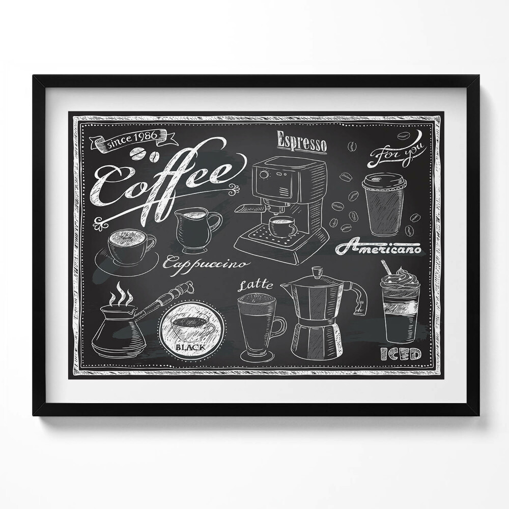 Tablou living cu rama Aparate de cafea