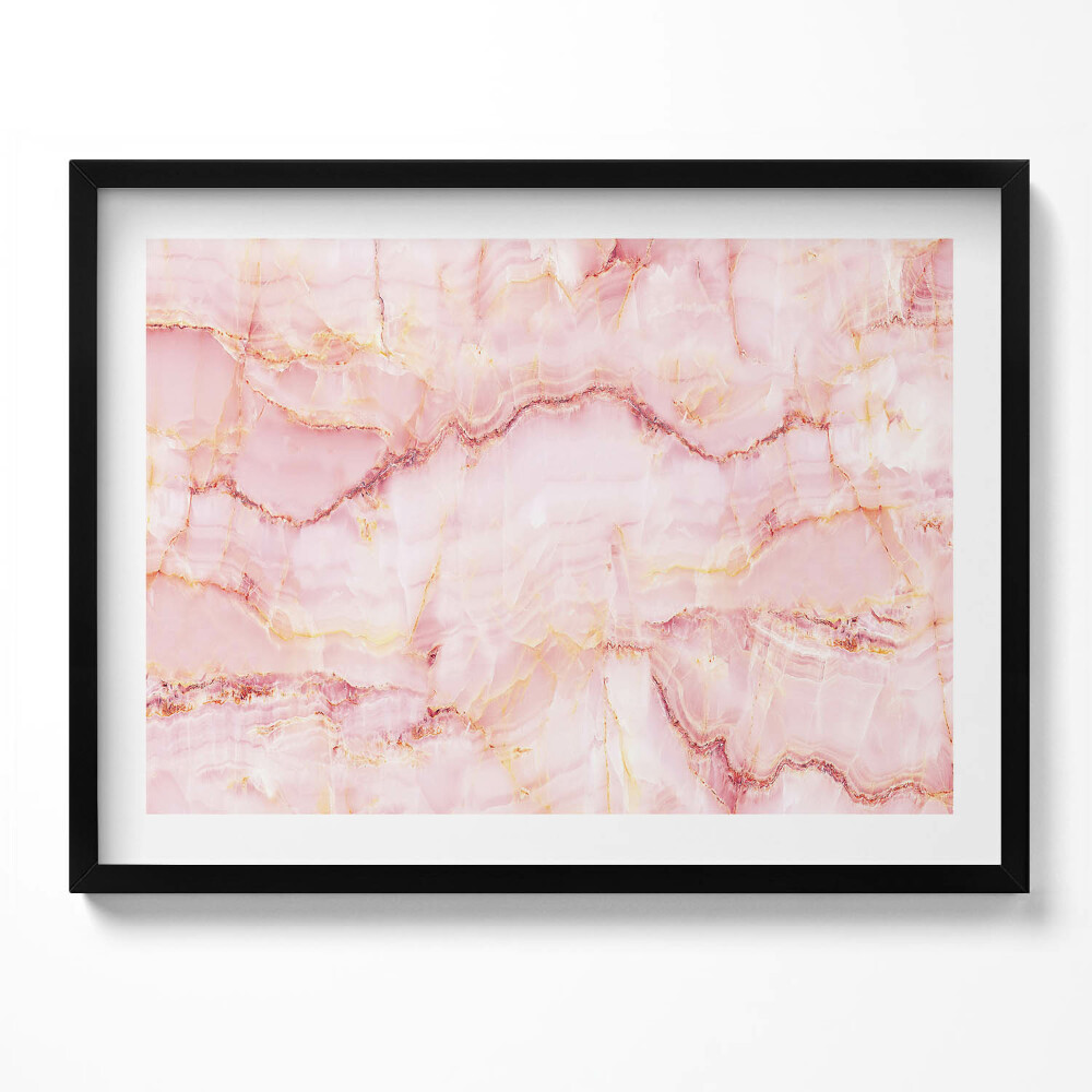 Tablou living cu rama Textură de marmură roz