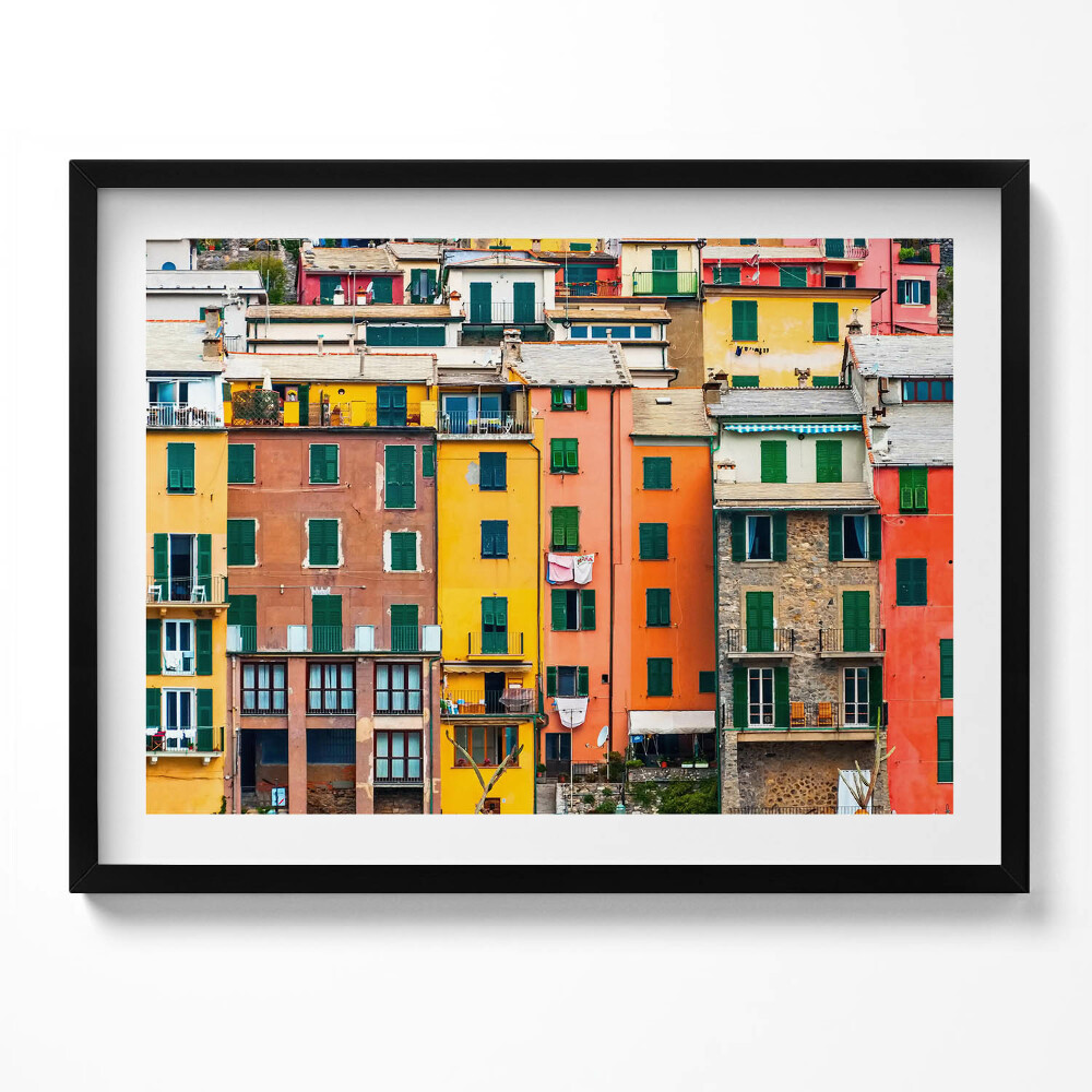 Tablou living cu rama Arhitectura clădirilor colorate