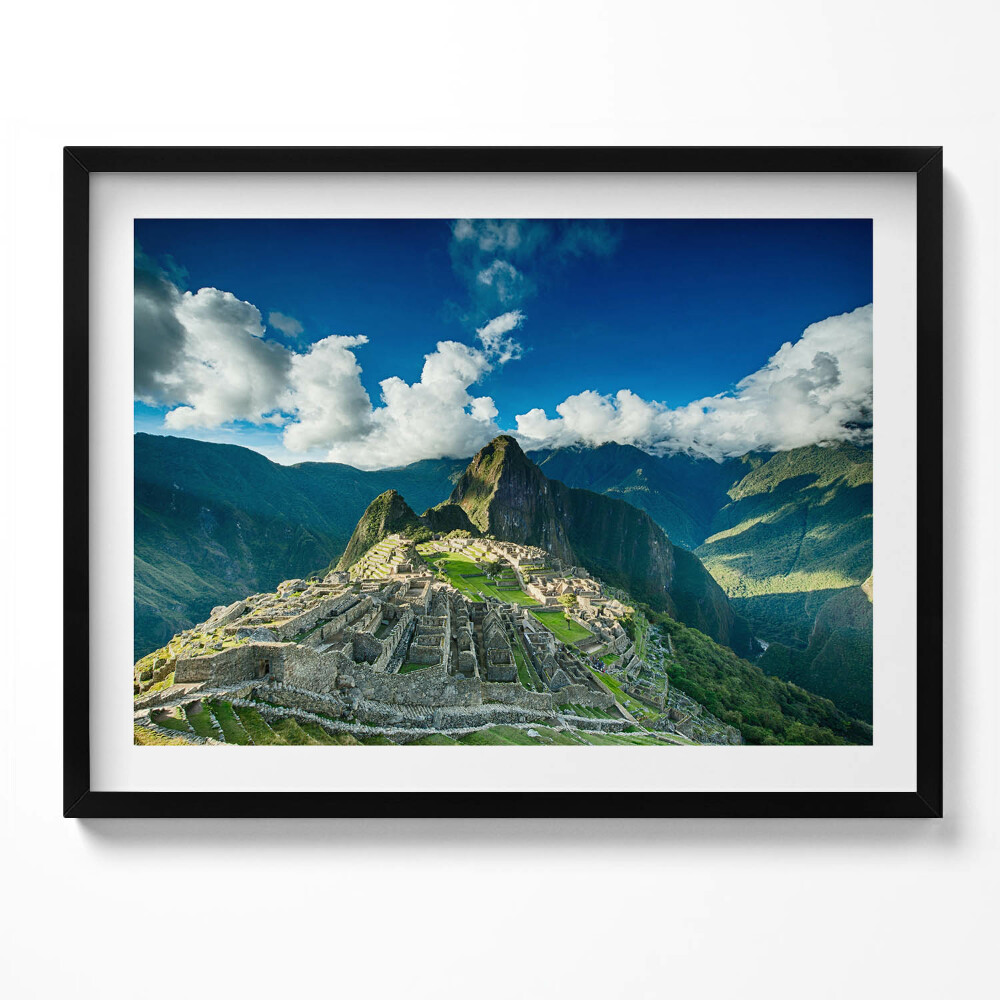 Tablou living cu rama Vedere a orașului Machu Picchu