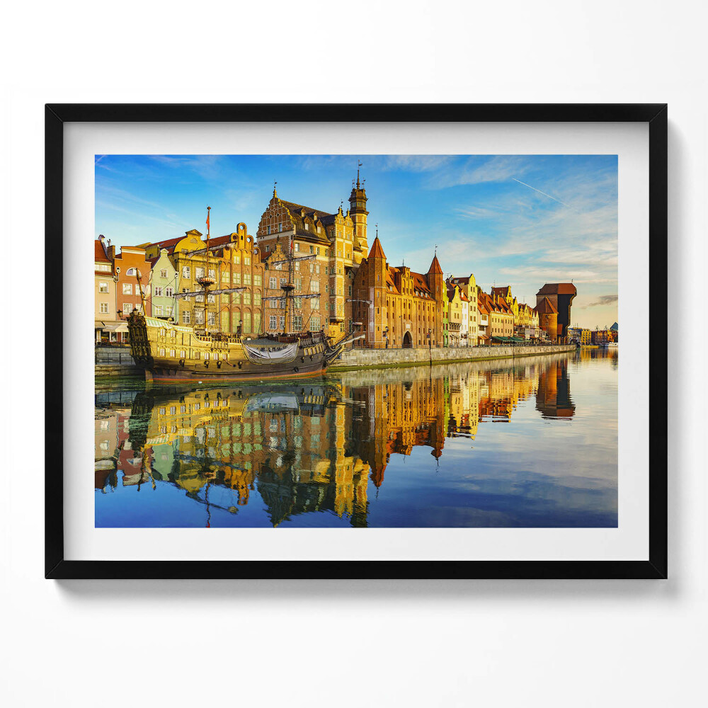 Tablou living cu rama Motlawa din Gdańsk