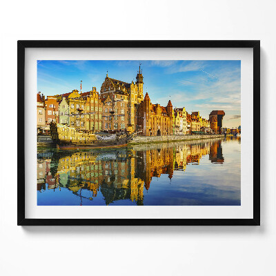 Tablou living cu rama Motlawa din Gdańsk