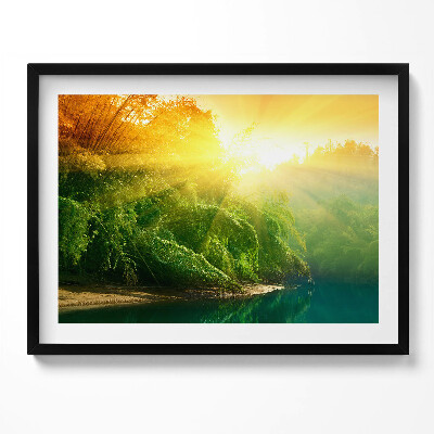 Tablou living cu rama Peisaj natural în razele soarelui