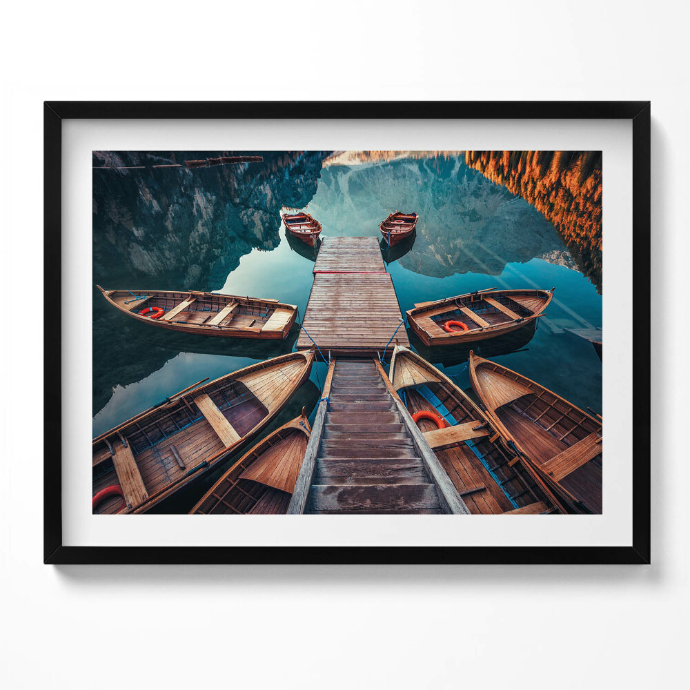 Tablou rama Digul și Lacul Pragser Wildsee