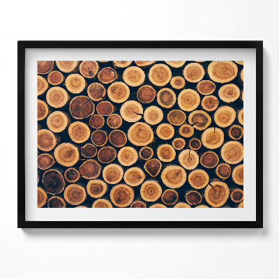 Tablou living cu rama Lemn, cioturi de copaci