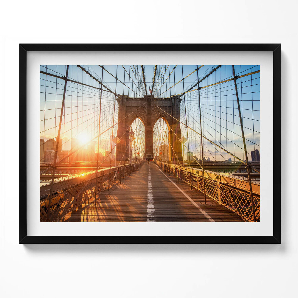 Tablou living cu rama Podul Brooklyn, New York