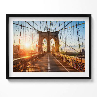 Tablou living cu rama Podul Brooklyn, New York