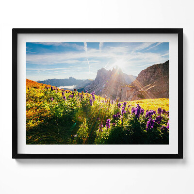 Tablou living cu rama Peisaj Dolomiți