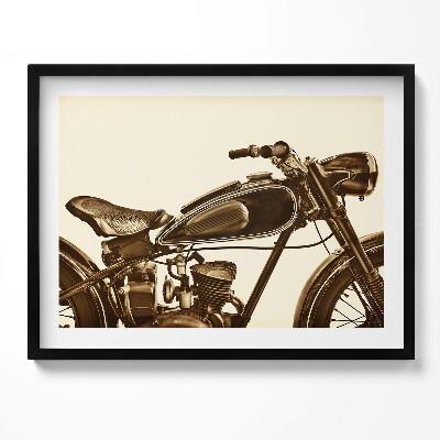 Tablou rama Retro sepia - Motocicletă de epocă