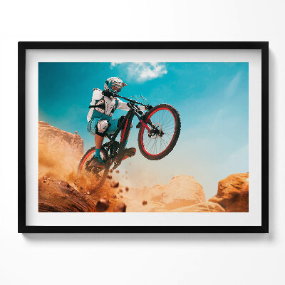 Tablou rama Mergând cu motocicleta în deșert