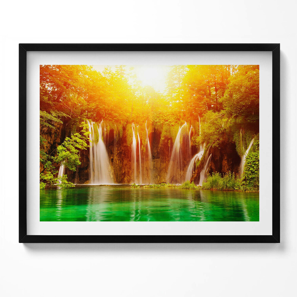 Tablou living cu rama Vedere pitorească a cascadei