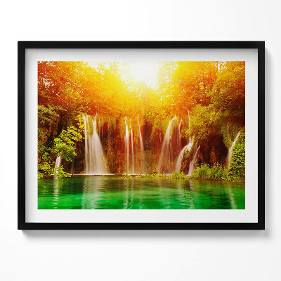 Tablou living cu rama Vedere pitorească a cascadei