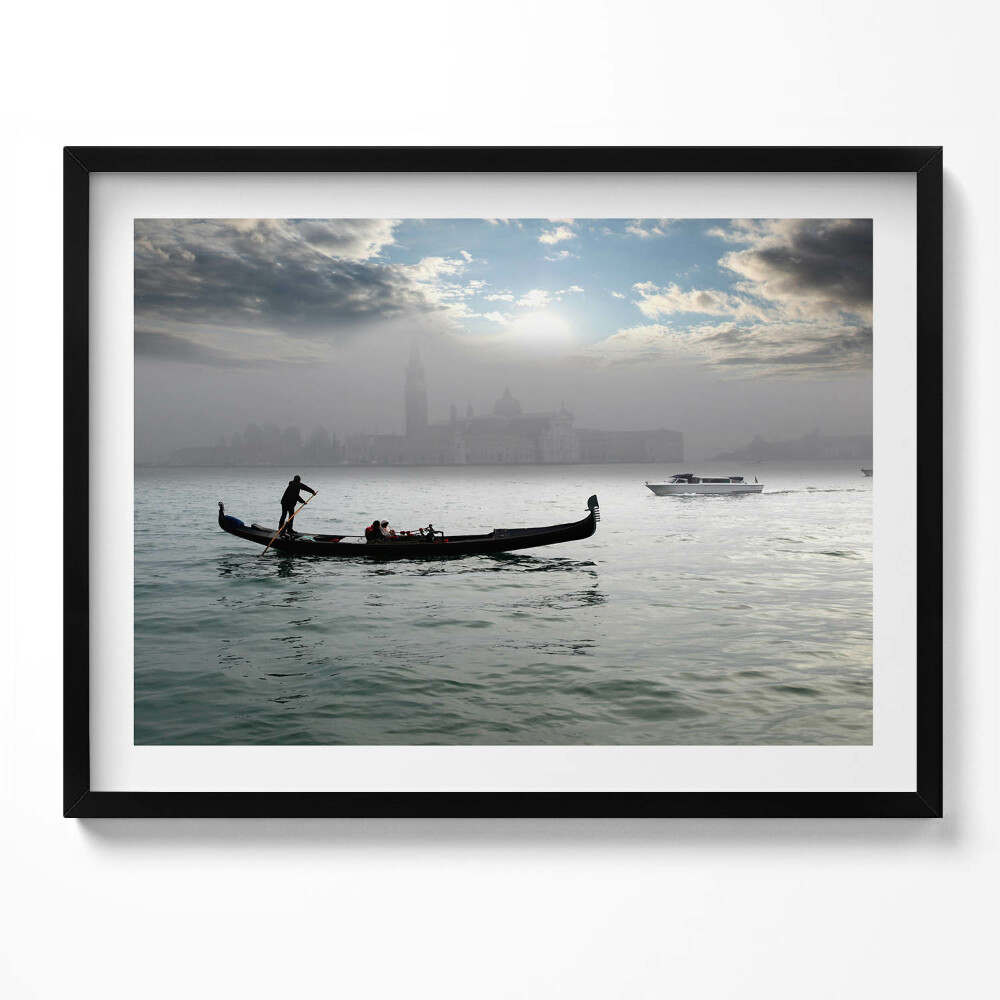 Tablou living cu rama Gondole venețiene