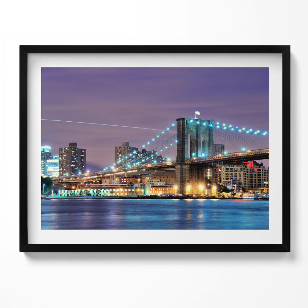 Tablou living cu rama Podul Brooklyn