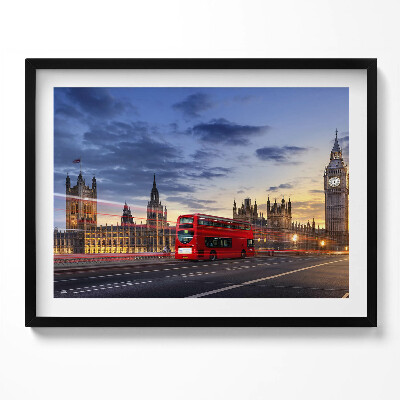 Tablou rama Autobuz roșu în Londra