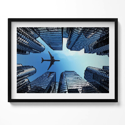Tablou rama Avion deasupra clădirilor