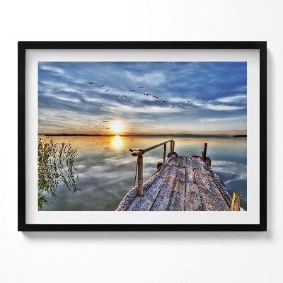 Tablou rama Apus de soare la lac