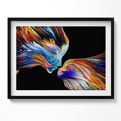 Tablou rama Fețe umane colorate abstracte