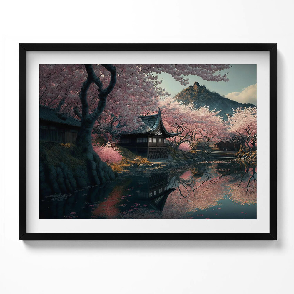 Tablou rama Frumoasa floare de cireș asiatică