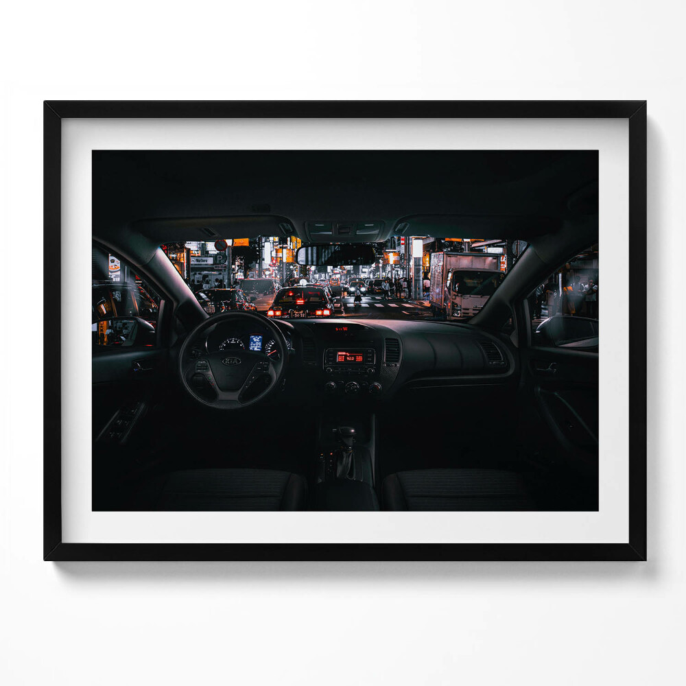 Tablou living cu rama Mașină în Tokyo