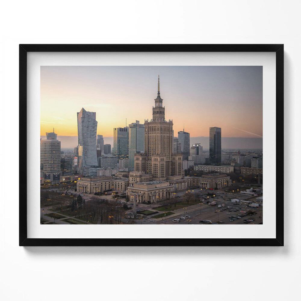Tablou living cu rama Palatul Culturii și Științei Varșovia