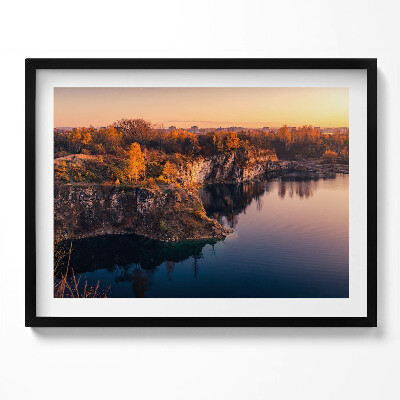 Tablou rama Lacul Zakrzówek din Cracovia în toamnă