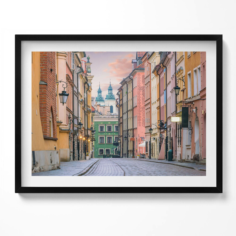 Tablou living cu rama Orașul Vechi din Varșovia