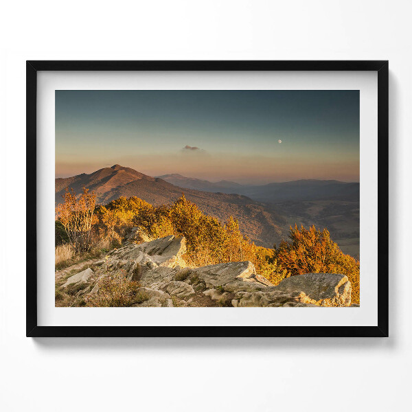 Tablou living cu rama Munții Bieszczady