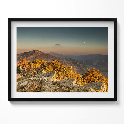 Tablou living cu rama Munții Bieszczady