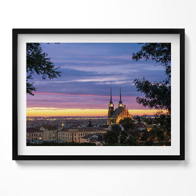 Tablou rama Răsărit de soare Brno