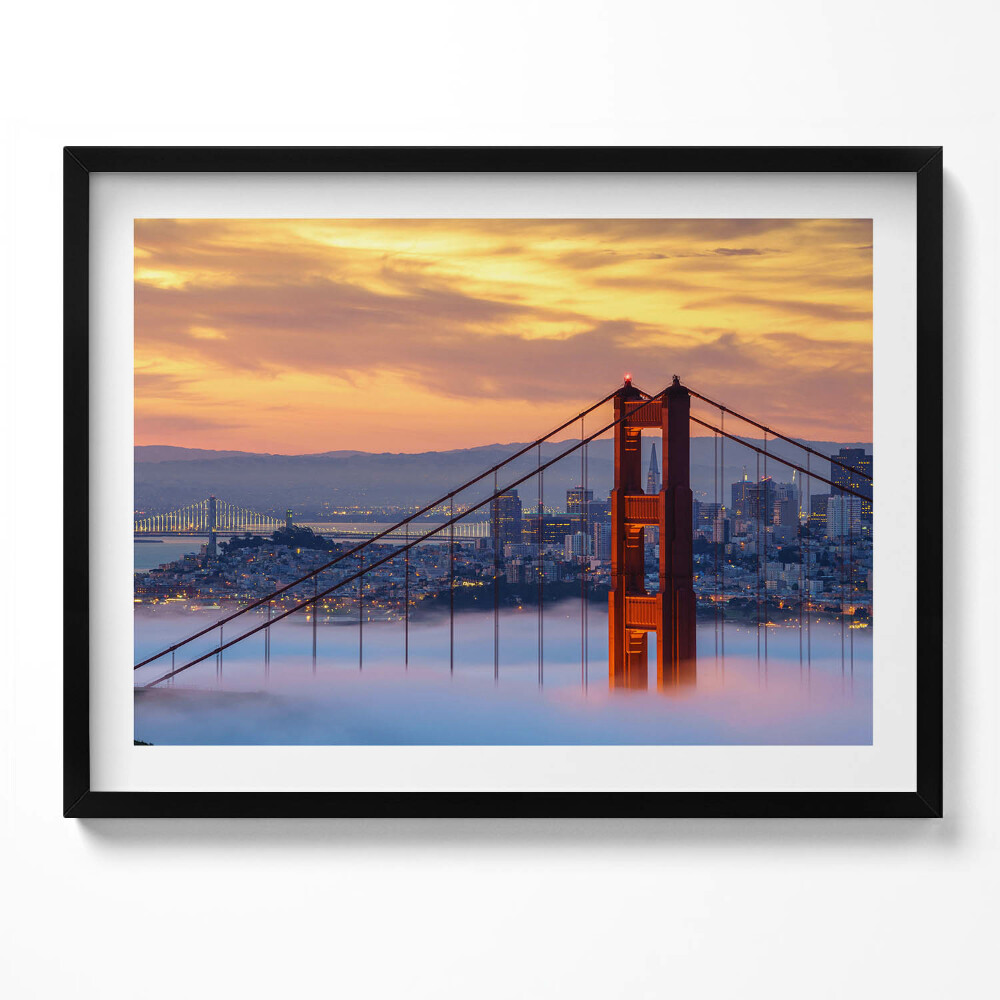 Tablou living cu rama Podul San Francisco