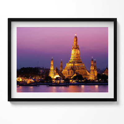 Tablou living cu rama Templu în Bangkok, Thailanda