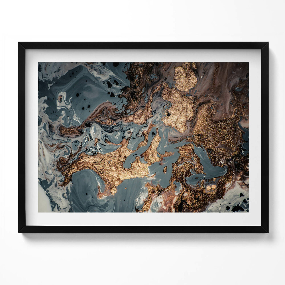 Tablou rama Structura de rocă aurie