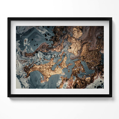 Tablou rama Structura de rocă aurie