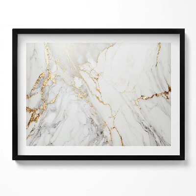 Tablou rama Marmură deschisă cu aur