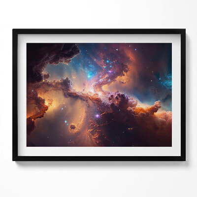 Tablou living cu rama Stelele lumii spațiu