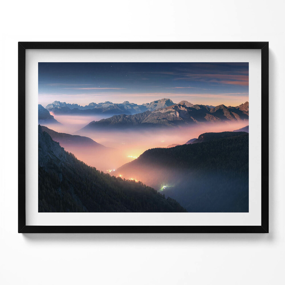 Tablou rama Peisaj de vârfuri de munte