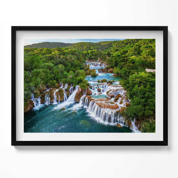 Tablou rama Cascade și râul Krka, Croația