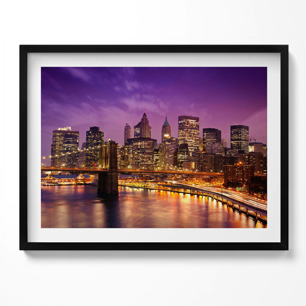 Tablou rama Luminile orașului seara